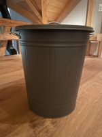 IKEA KNODD Tonne mit Deckel 40L grau Metall