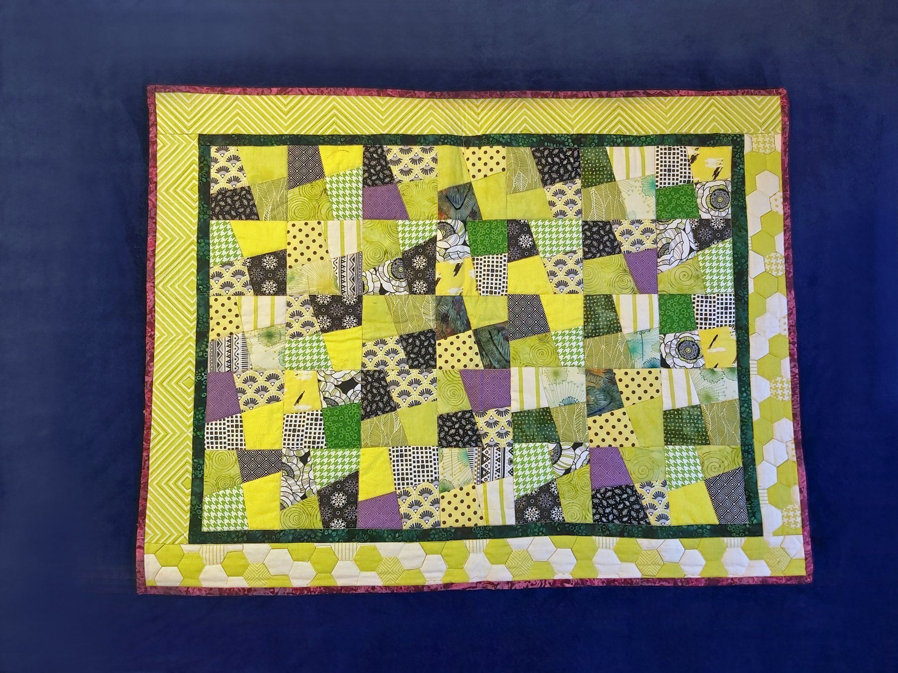 Tutte le decorazioni: Patchwork Quilt "Frühlingsgrün" Unikat 100 x 76 cm – Nuovo (secondo la descrizione) da Wetzikon ZH venduto da Meltingpot29