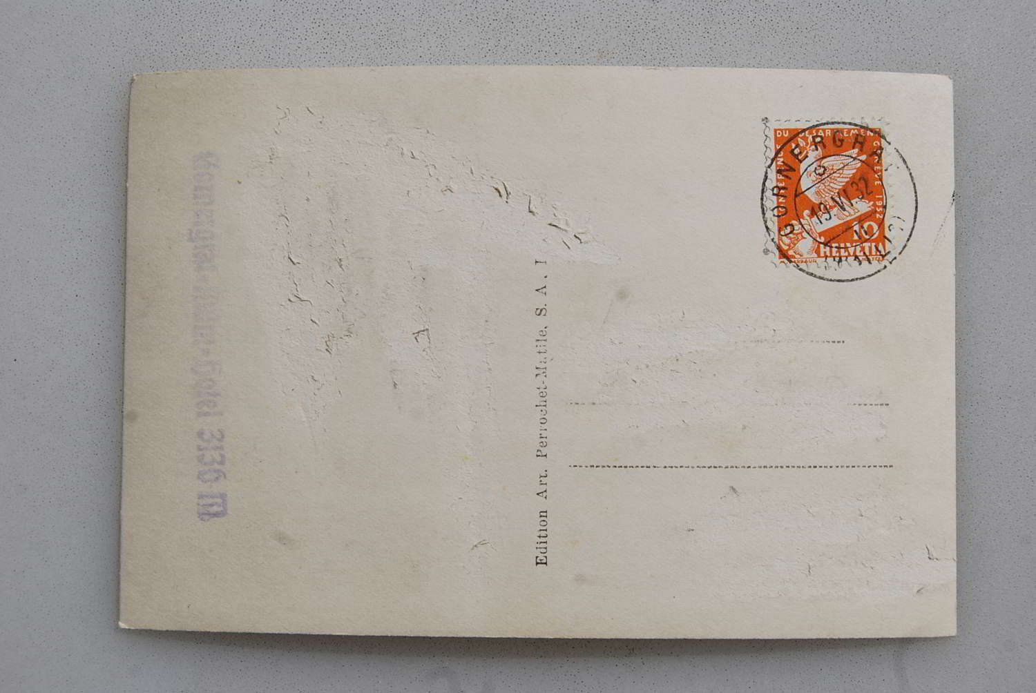 Cartoline postali: AK Matterhorn 4505 m 1932 – Usato da Rüfenacht BE venduto da Toro06 1