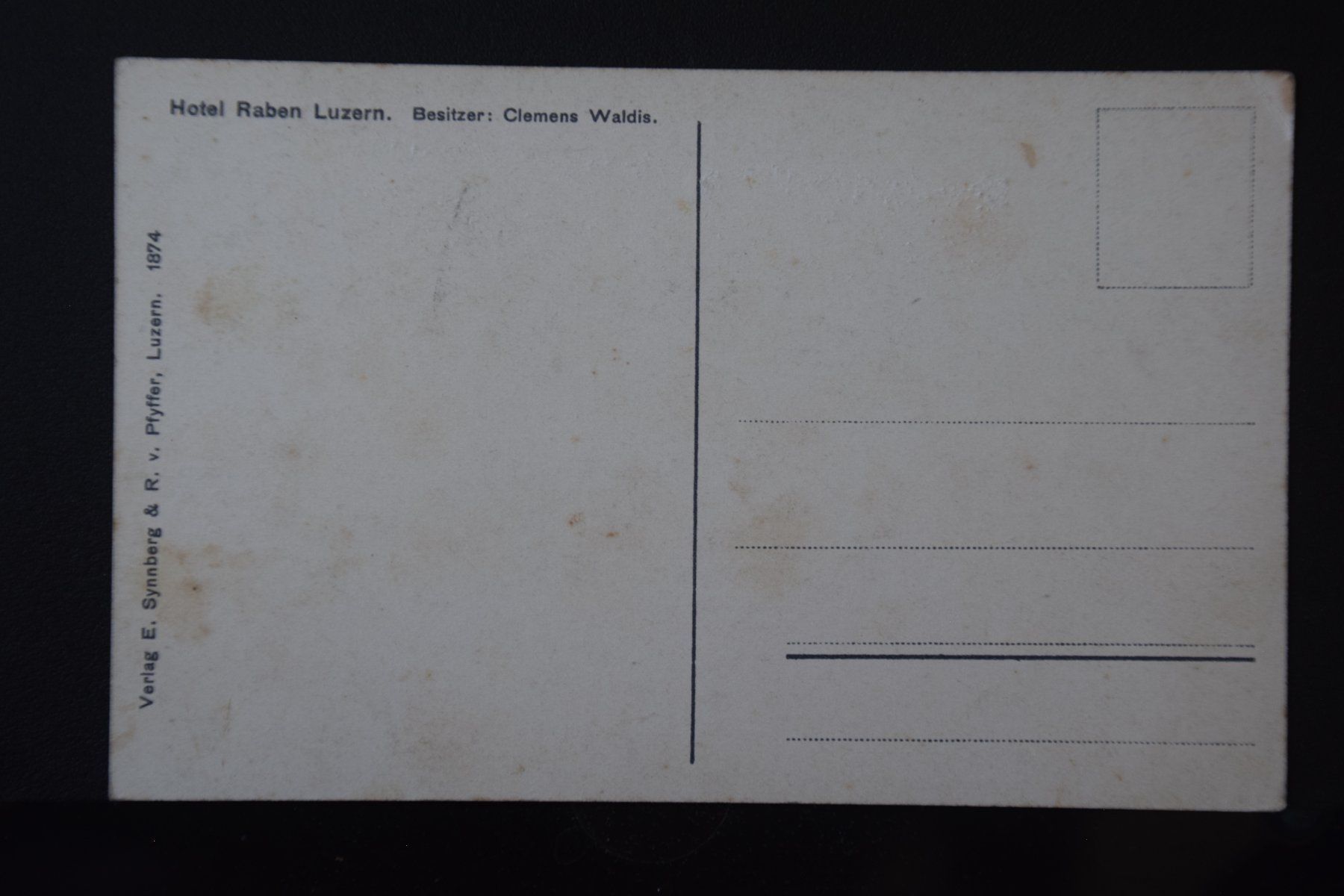 Cartoline postali: AK Luzern, Hotel Raben – Usato da Luzern venduto da CH2018 1