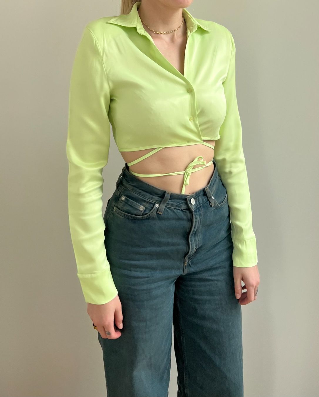 Zara Top: Pull vert pomme Zara crop top – Usato da Zürich venduto da mps_9cp7