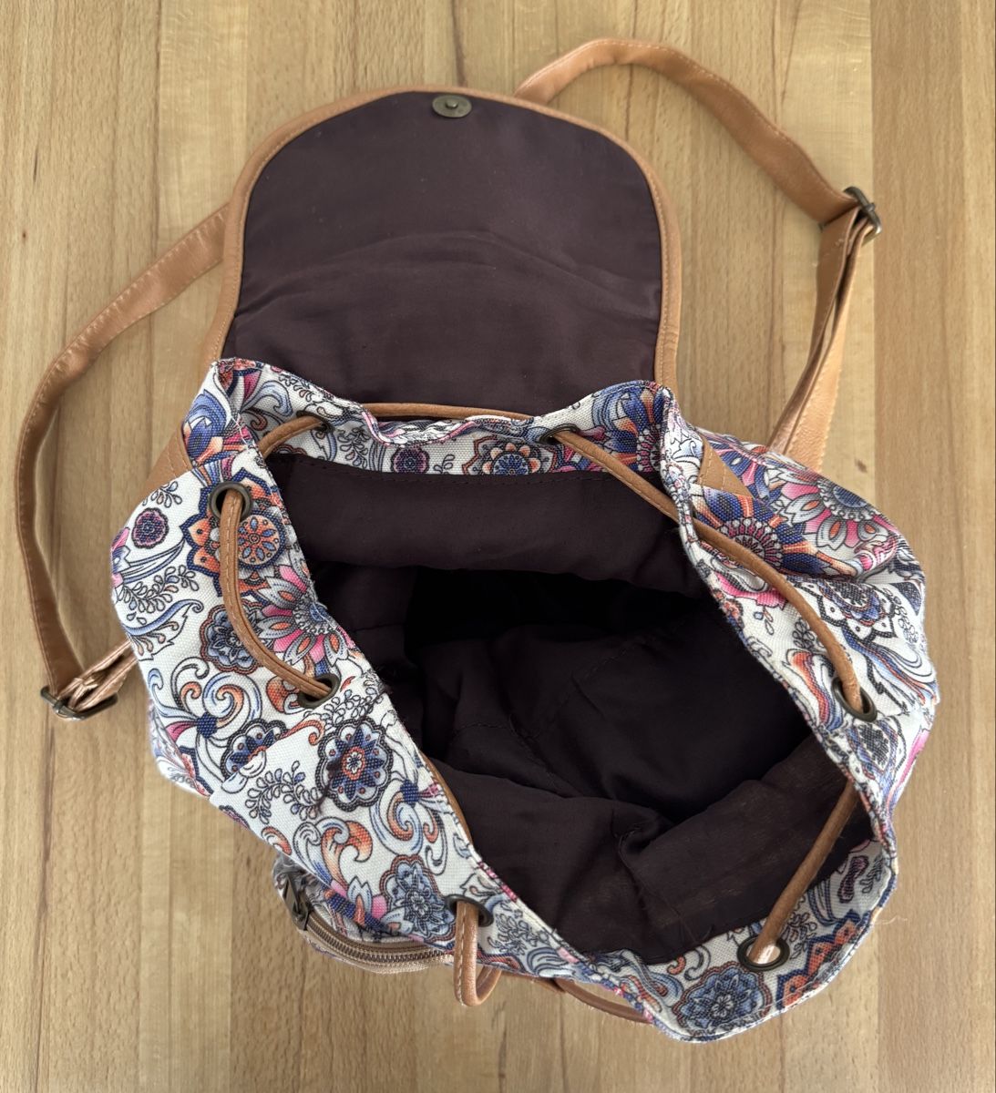Kindertaschen: Stoff-Rucksack mit Blumenmuster – Gebraucht aus Lüsslingen von Geronimo66 2