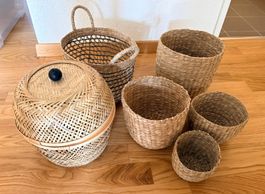 IKEA RATTANKÖRBE – VERSCHIEDENE GRÖSSEN