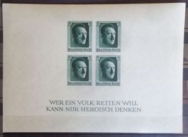 1937: 1. Nationale Briefmarkenausstelllung, Block *