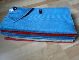 Frottéetücher 6er-Set verschiedene Farben 100% Baumwolle neu