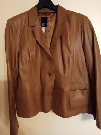 Lederjacke gefüttert braun