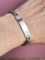 Silber Armband Panzerkette NAMENSARMBAND (18cm)