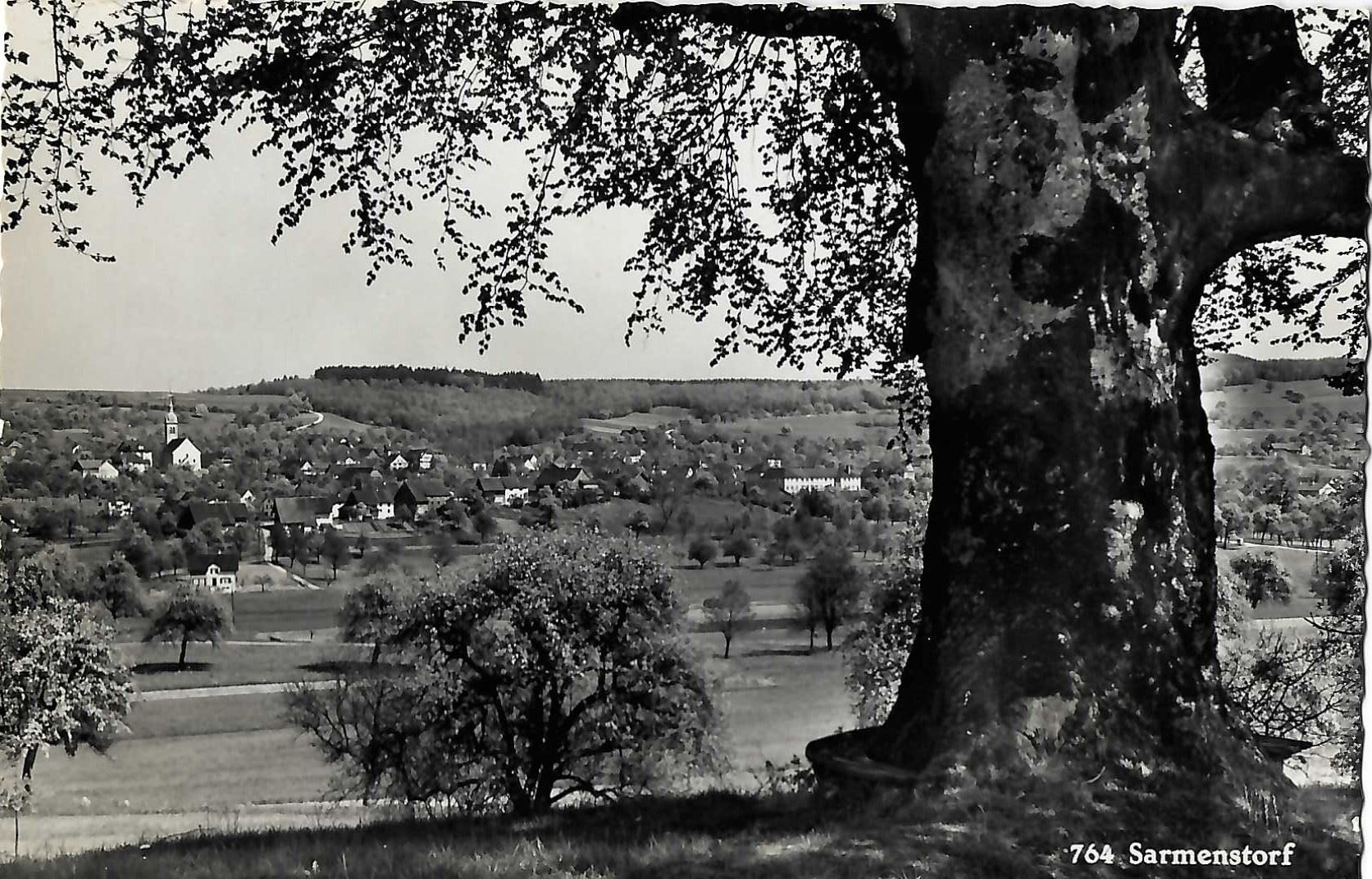 Cartoline postali: Sarmenstorf AG Ortsansicht Nr.764  ,  1940 – Usato da Solothurn venduto da Bepposol