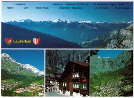 Leukerbad - 4 Bild AK