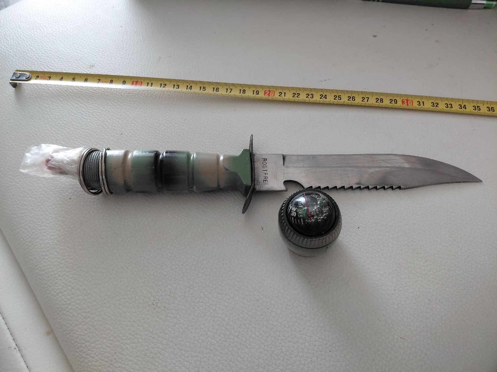 Accessori: Survival Messer mit Kompass, Top! – Usato da Belp venduto da mar_76s8 2