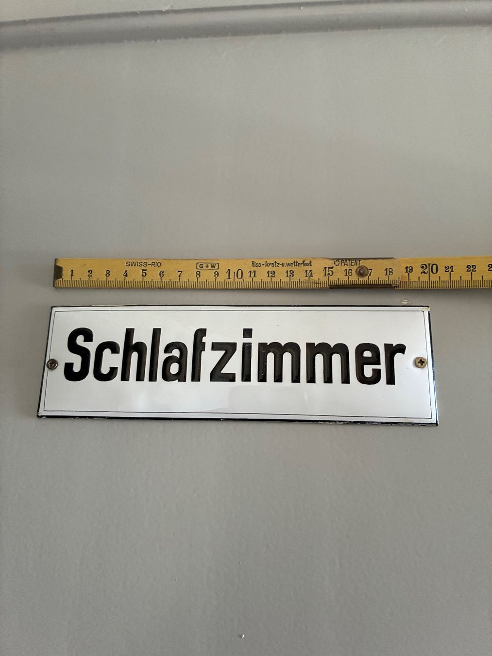 Schilder: Altes Emailschild Schlafzimmer – Gebraucht aus Steffisburg von Reitschel5 3