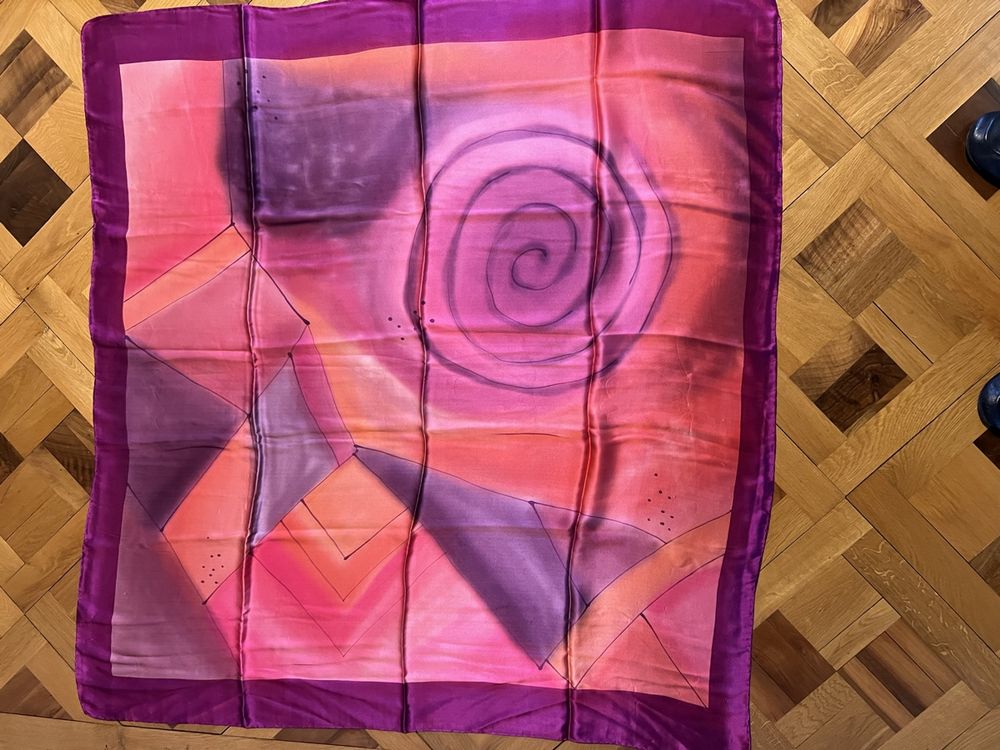 Foulard Carré En Soie 110x110 Cm - Thème Marin, Multicouleur, Neuf Avec étiquettes