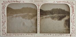 Stereofoto um 1885 - Norwegen, Wasserfall, Natur
