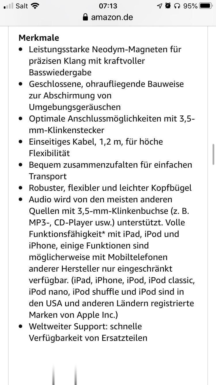 Sennheiser Cuffie: SENHEISER HD 218i Kopfhörer – Usato da Mauren venduto da SB1606 5