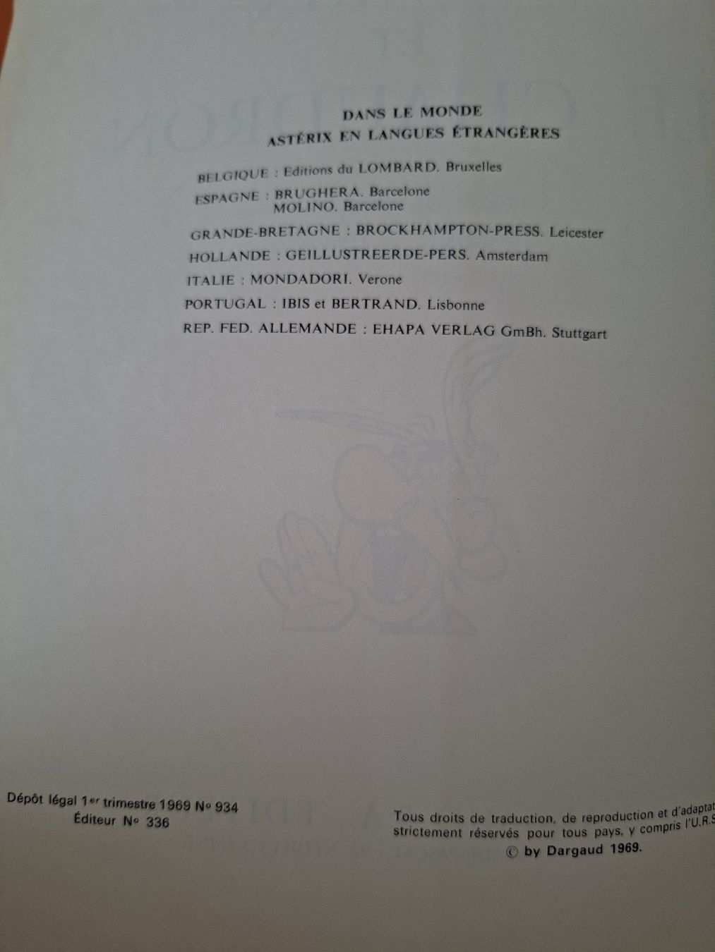 Fumetti: BD eo Astérix et le chaudron Dargaud 1969  – Usato da Mézières VD venduto da Grymmjow1904 3