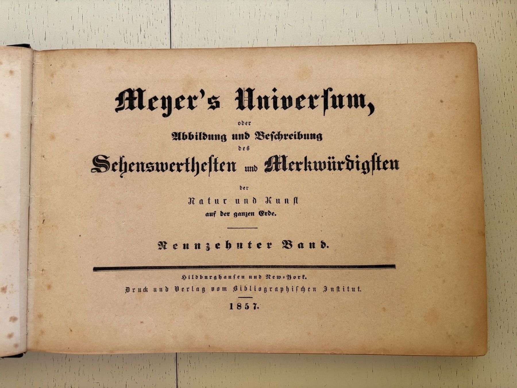 Bücher: Meyer's Universum oder die schönsten Ansichten der Erde – Gebraucht aus Zürich von _Kleinkram_ 3