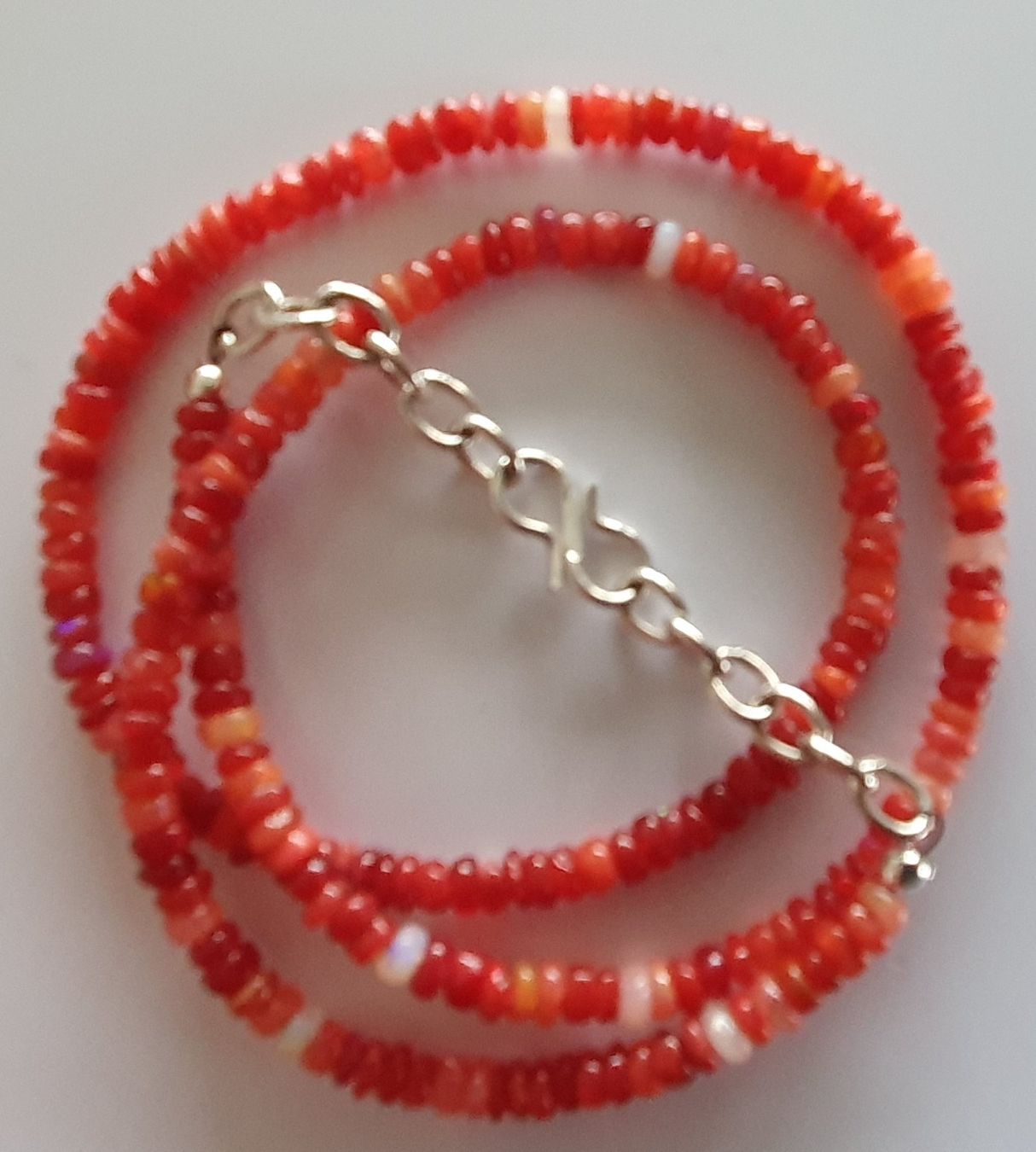 Catenine: Red Fire Opal Halskette 104-OP – Nuovo e nell'imballaggio originale da Luzern venduto da Cellina1