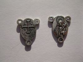 6 Verteiler Rosenkranz, Madonna / Kreuz