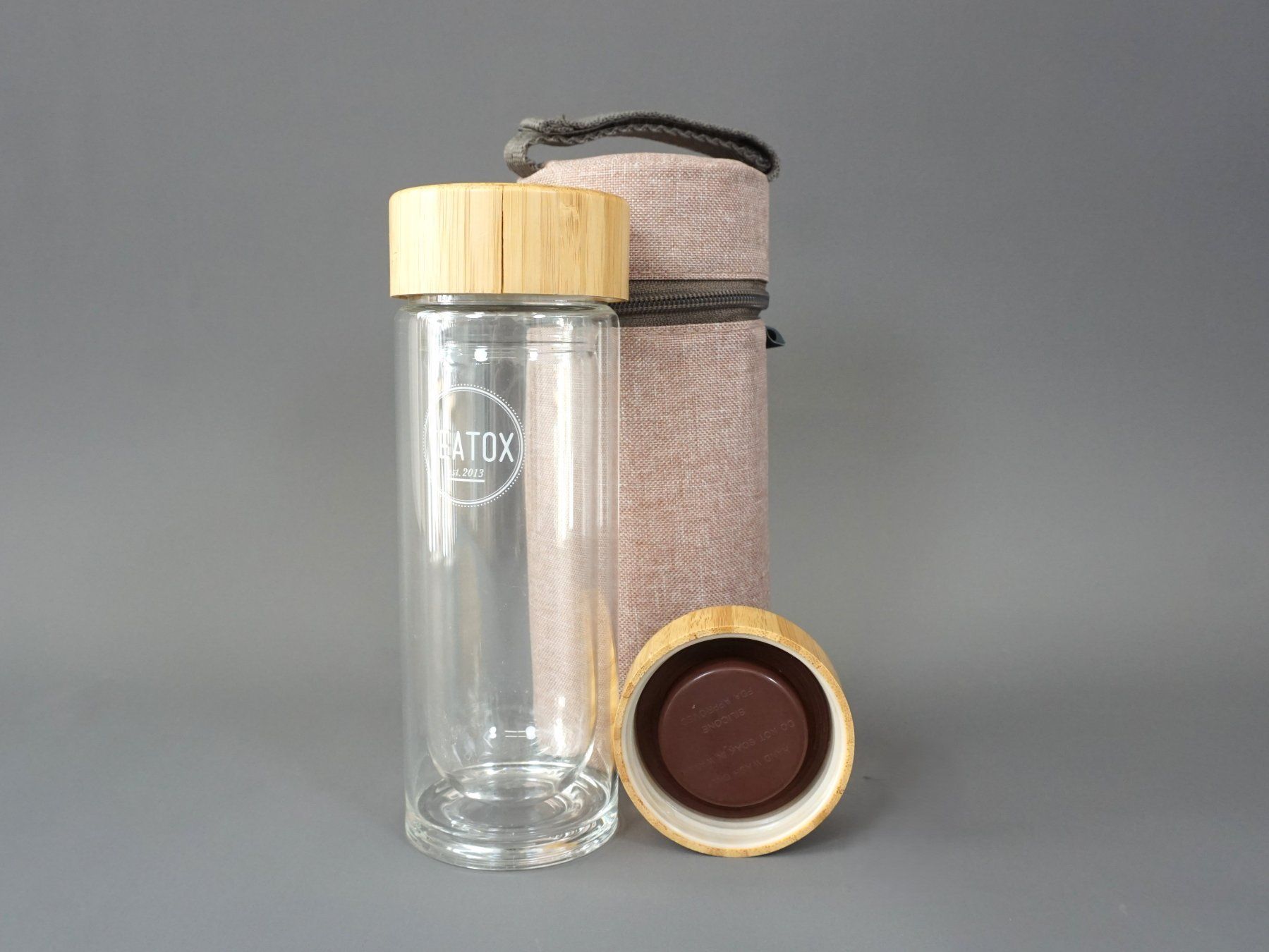 Gourdes & Thermos: TeaTox Glasflasche mit Isoliertasche – D'occasion à Pratteln par Restwert_Pratteln 1
