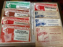 8 Notenblätter Akkordeon Handharmonika verschiedene Lieder