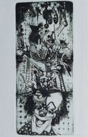 Exlibris Sergey Ivanov - Original Radierung Clowns signiert