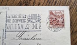 Unterstützt die schweiz. NATIONALSPENDE, Pro Infirmis 1942