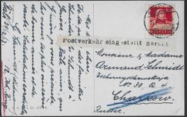 1918 AK o BASEL n. RUSSLAND - Postverkehr eingestellt ab 1.-