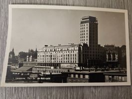 Carte postale Lausanne Tour Bel-Air Métropole 1937