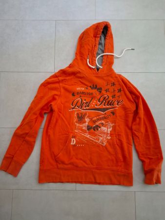 Jack & Jones CORE Herren Hoodie Orange Gr. XL Racing Print