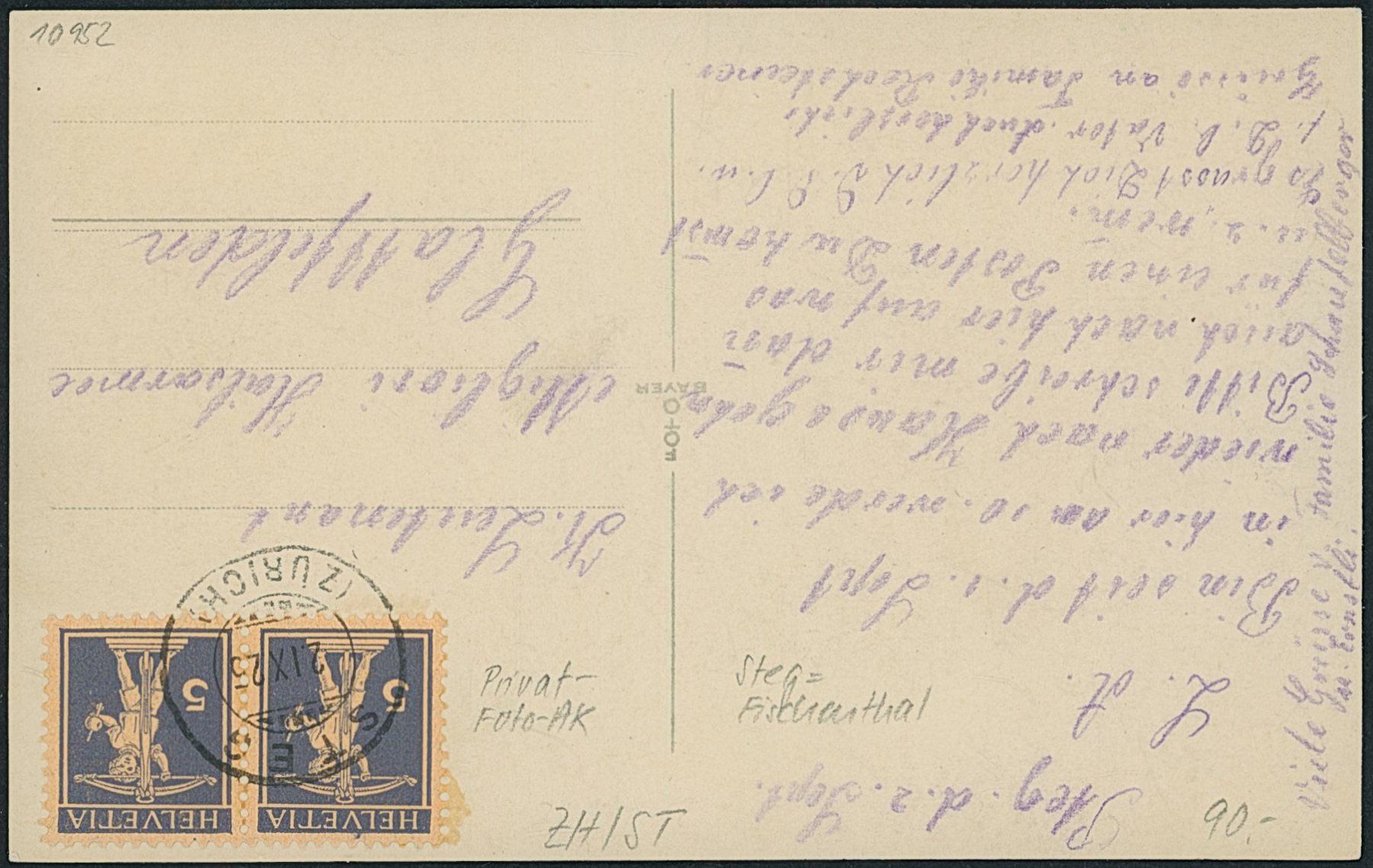 Cartoline postali: ZH Steg - Fischenthal – Usato da Schindellegi venduto da masutka7 1