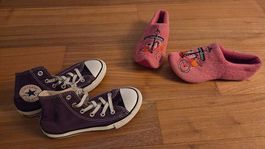 Convers Sneaker/Turnschuhe &Kuschel-Finken Clogg-Style Gr.29