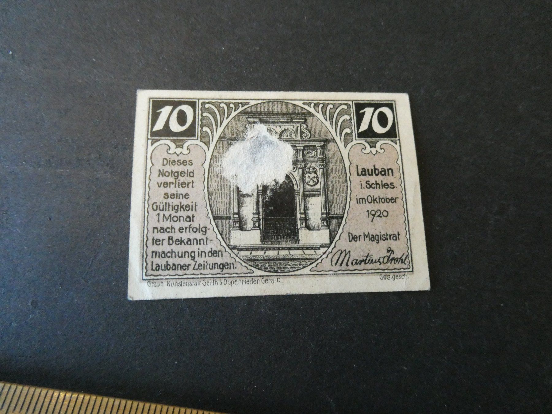 Banconote: Dt. Reich, Lauban - Notgeld – Usato da Hinterforst venduto da Rohusri 1