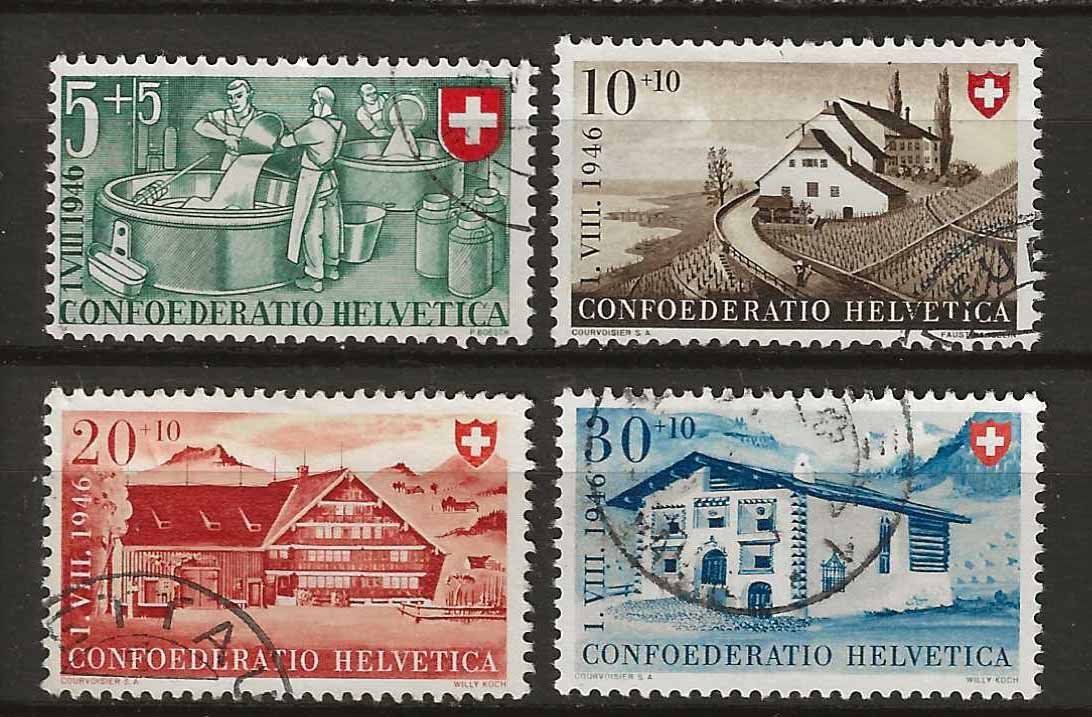 Tutti i francobolli: PP046 - Pro Patria 1946 obl. – Usato da Trélex venduto da Phil_Albert