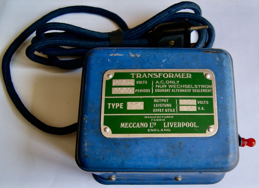 Transformateur Hornby Meccano Type 348 – 115/127 Volts, échelle 0, Analogique, Vert
