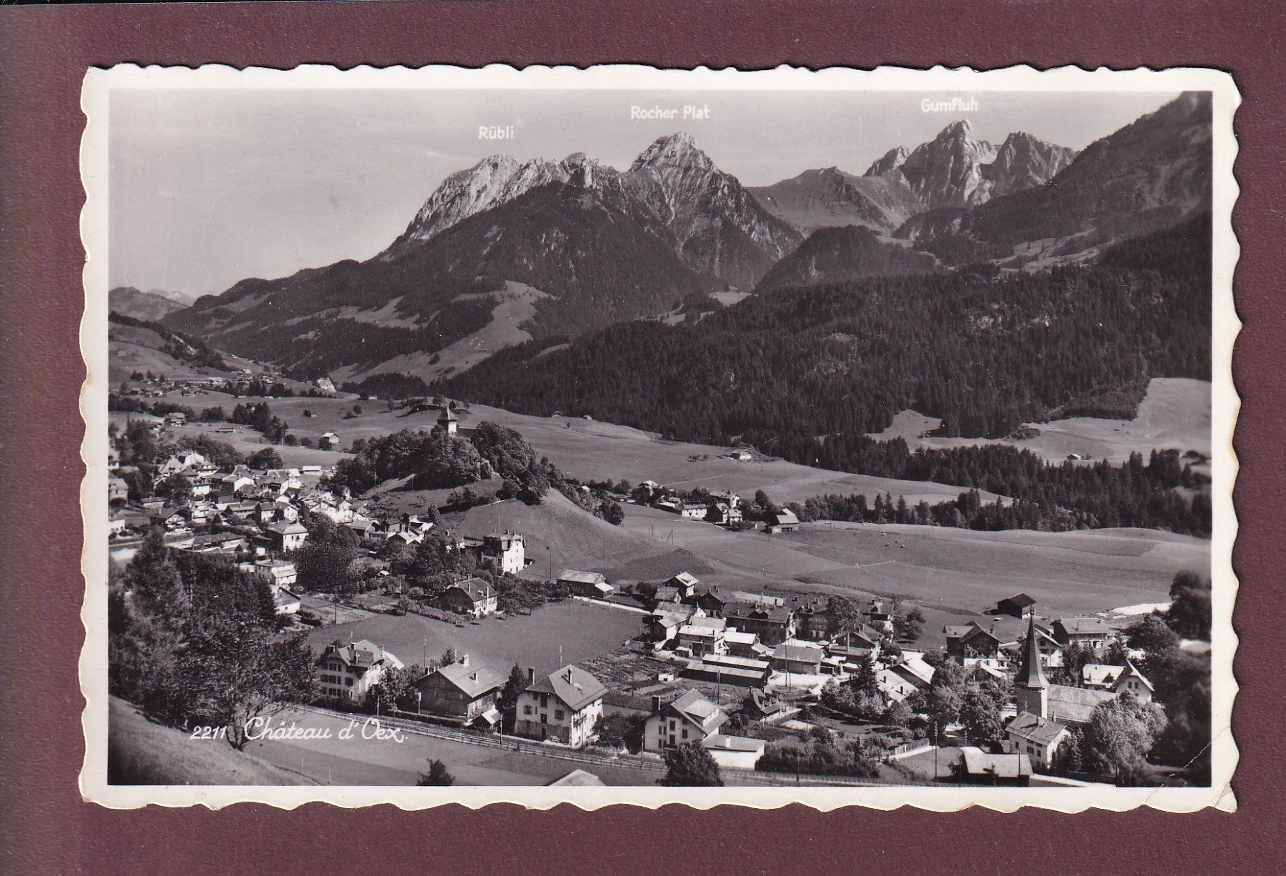 Cartoline postali: CHÂTEAU D'OEX - 1950 – Usato da Pully venduto da nicecards