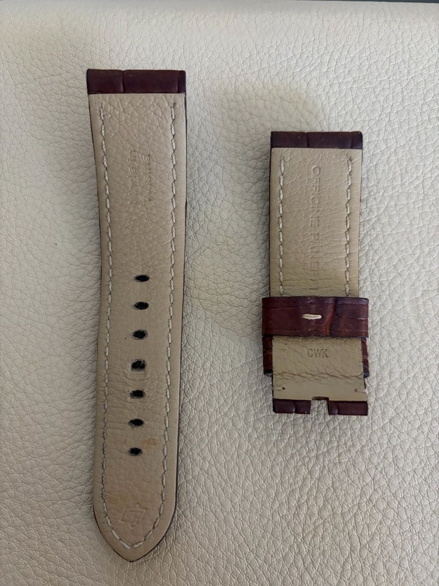 Armbänder & -reifen: Bracelet Panerai cuir marron 24/22 mm – Bon état – Gebraucht aus Meyrin von Samos23 1