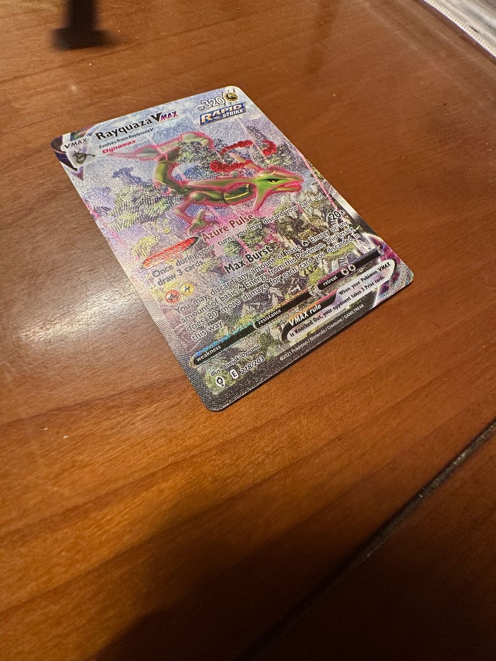 Pokémon Carte collezionabili: rayquaza vmax 218/203 – Nuovo (secondo la descrizione) da Cheseaux-sur-Lausanne venduto da thecoyote2 3