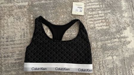Calvin Klein CK Bralette Sport BH in M Schwarz CK Logo Neu