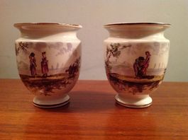 paire de mini vase en Faience - Veuve Perrin XIXeme