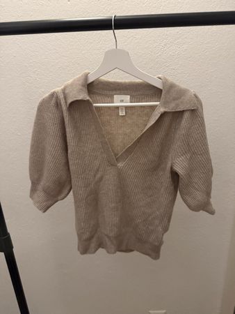 H&M Pullover mit Kragen beige Grösse XS neuwertig