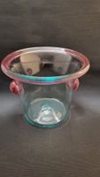 Mundgeblasener Glas-Kübel / Vase / Übertopf