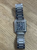 King Quartz Armbanduhr eckig Edelstahlgehäuse gebraucht