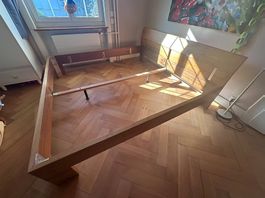 Doppelbett Nussbaum 200x200
