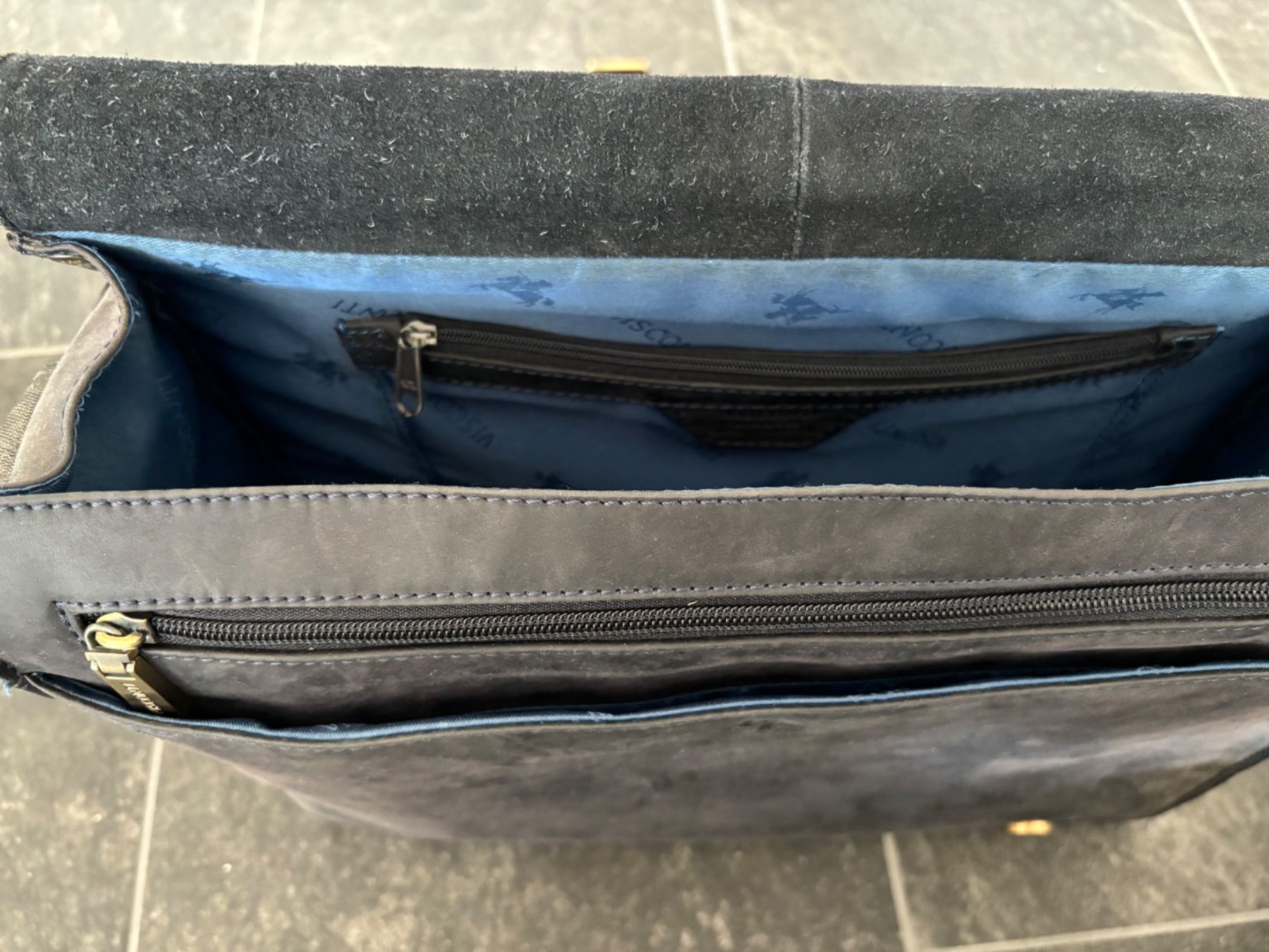 Taschen: Original Visconti Tasche dunkelblaues Leder – Gebraucht aus Stadel von Chanel_5