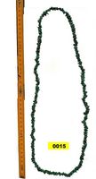 0015 Collana in pietra malachite taglio chips 36" (90cm)