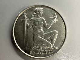 5 Fr. Silber Schweiz 1936 Wehranleihe