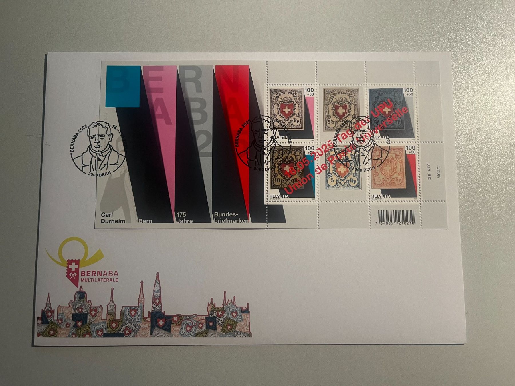 Alle Briefmarken: «BERNABA 2025», Kleinbogen FDC ET / Sonderumschlag – Neu und originalverpackt aus Arch von Noah819