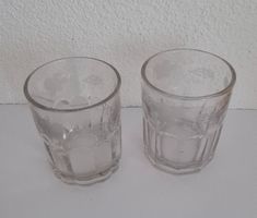 2 Flühli-Trinkgläser mit Rebenätzung ca. 1900