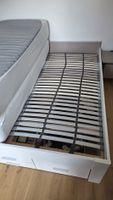 White Bed Frame 180x200 with Drawers and slatted bed frame