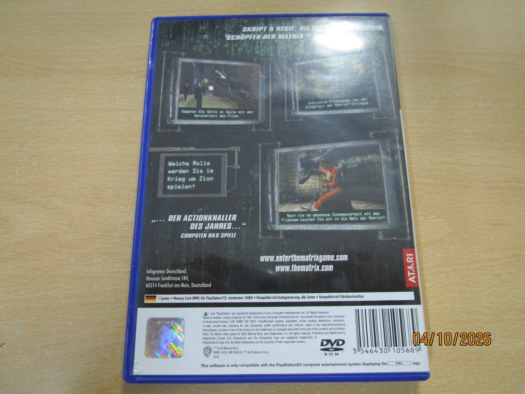Sony Jeux: Enter the Matrix Sony Playstation 2 PS2 – D'occasion à Goldau par agestuffer 1